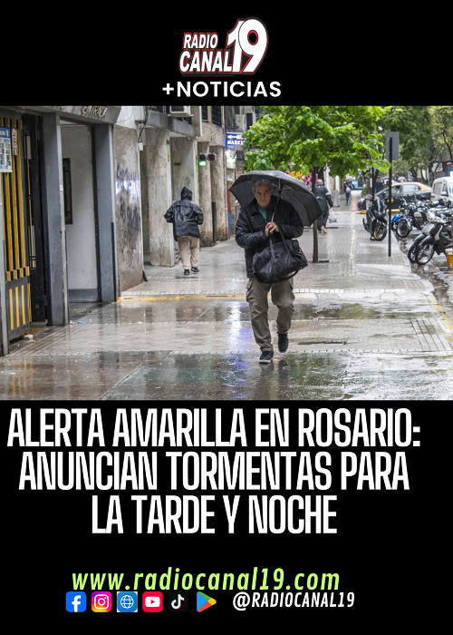 Alerta amarilla en Rosario: anuncian tormentas para la tarde y noche