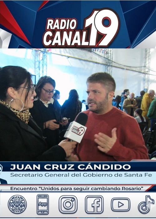 Juan Cruz C&aacute;ndido destac&oacute; los avances en seguridad, educaci&oacute;n y obras p&uacute;blicas durante un encuentro con vecinos de Rosario