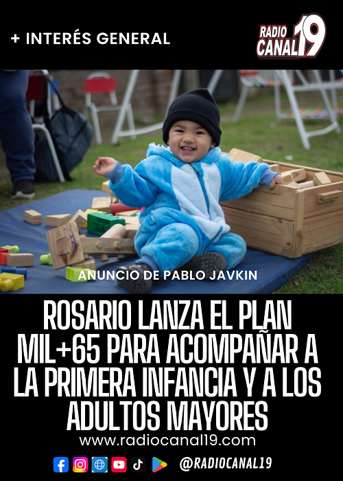 Rosario lanza el Plan Mil+65 para acompa&ntilde;ar a la primera infancia y a los adultos mayores