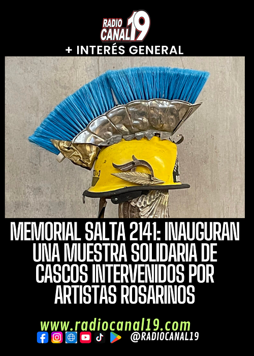 Memorial Salta 2141: inauguran una muestra solidaria de cascos intervenidos por artistas rosarinos