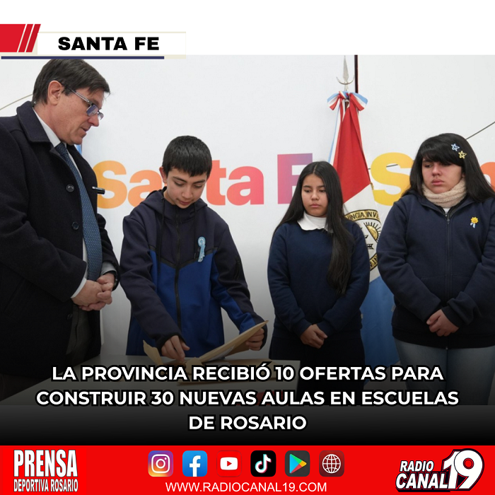 La Provincia recibi&oacute; 10 ofertas para construir 30 nuevas aulas en escuelas de Rosario