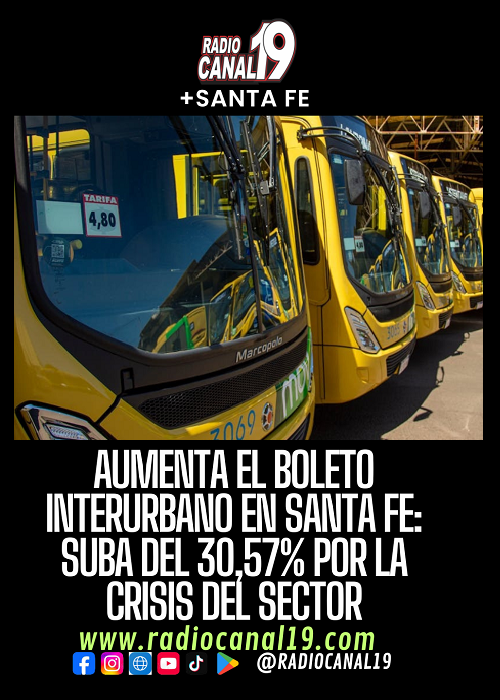 Aumenta el boleto interurbano en Santa Fe: suba del 30,57% por la crisis del sector