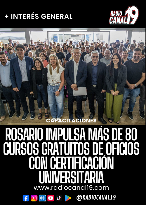 Rosario impulsa m&aacute;s de 80 cursos gratuitos de oficios con certificaci&oacute;n universitaria