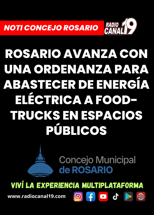 Rosario avanza con una ordenanza para abastecer de energ&iacute;a el&eacute;ctrica a food-trucks en espacios p&uacute;blicos