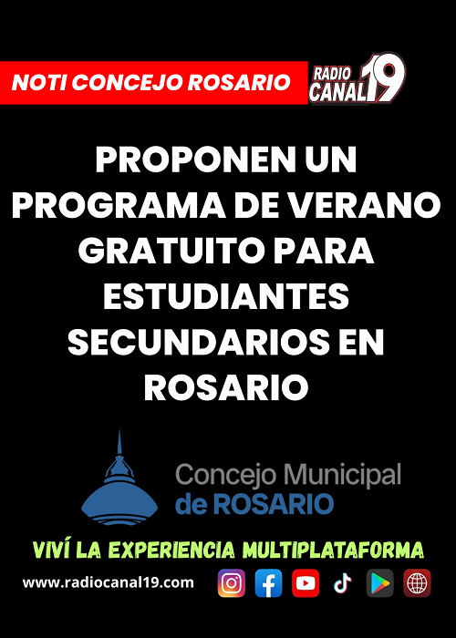 Proponen un programa de verano gratuito para estudiantes secundarios en Rosario