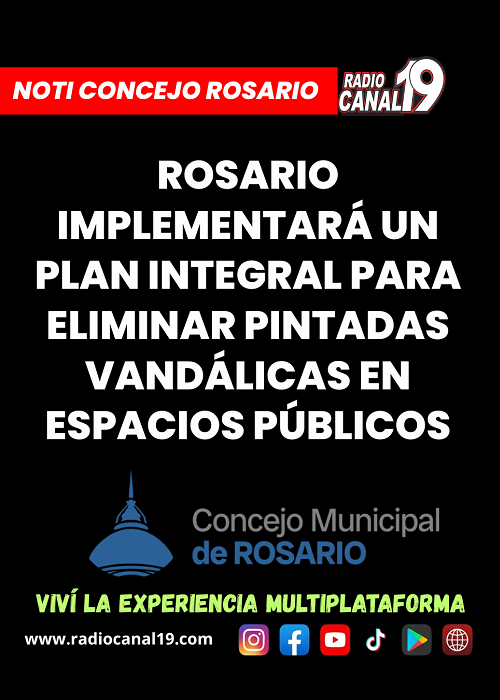Rosario implementar&aacute; un plan integral para eliminar pintadas vand&aacute;licas en espacios p&uacute;blicos