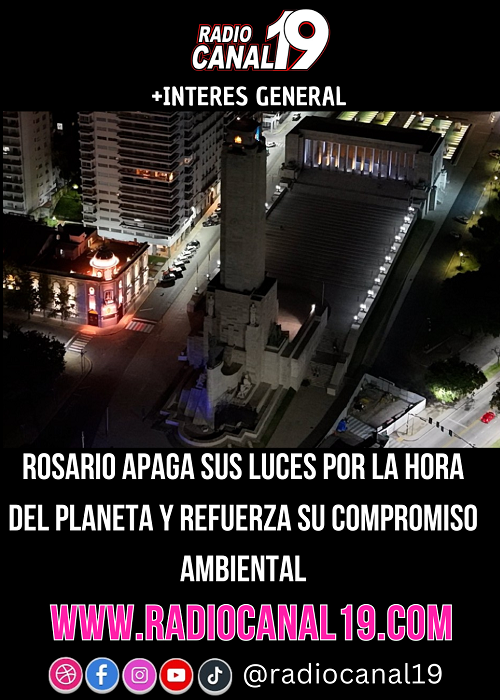 Rosario apaga sus luces por La Hora del Planeta y refuerza su compromiso ambiental