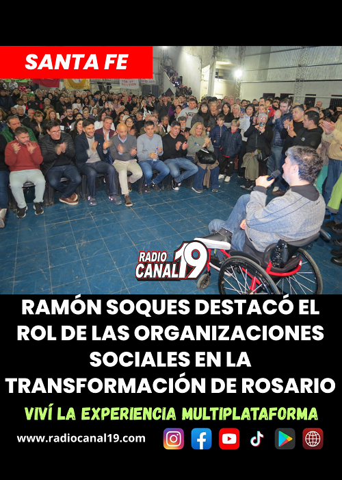 Ram&oacute;n Soques destac&oacute; el rol de las organizaciones sociales en la transformaci&oacute;n de Rosario